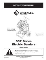 Greenlee 555 Series Electric Benders, 555CX, 555DX Manual de usuario