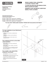 Delta Trinsic 1-H Wall-Mount Lav Faucet Trim Manual de usuario