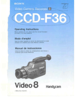 Sony CCD-F36 Instrucciones de operación