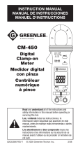 Greenlee CM-450 Digital Clamp-on Meter Manual de usuario