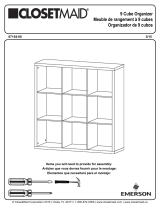 ClosetMaid 9 Cube Organizer Instrucciones de operación