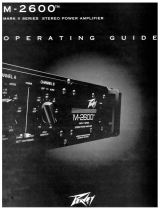 Peavey M-2600 Mark V Series Stereo Power Amplifier Manual de usuario