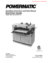 Powermatic DDS225 Drum Sander, 5HP 1PH 230V Manual de usuario