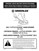 Greenlee 1811 Little Kicker Hand Bender Manual de usuario