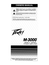 Peavey M-3000 Mark V Series Stereo Power Amplifier Manual de usuario