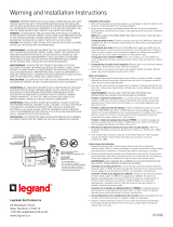 Legrand 885SW Guía de instalación