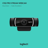 Logitech C922 Pro Stream Webcam Manual de usuario