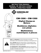 Greenlee CM-1350 Clamp-on meter, AC, RMS Manual de usuario