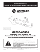 Greenlee G2090 Cable Stripping Tool Manual de usuario