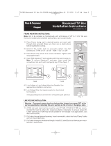 Legrand-Pass & Seymour Recessed TV Box Manual de usuario
