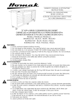 Homak 72 Inch H2Pro Series 21 Drawer Rolling Cabinet - Red RD04021720 Manual de usuario