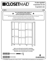 Closet Maid Adjustable 9-cube Organizer Guía de instalación