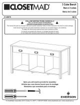 ClosetMaid 3-cube Bench Guía de instalación