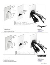 Legrand 1-Gang Hinged Bullnose Cable Entry Wall Plate - WP9001-xx / WP9001-xx-V1 Guía de instalación