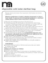 mothercare Disposable Cold Water Steriliser Bag Guía del usuario
