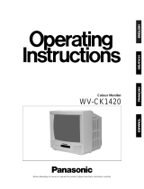 Panasonic WVCK1420 - COLOR MONITOR Instrucciones de operación