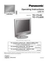 Panasonic TC20LE50 - 20" LCD COLOR TV Instrucciones de operación