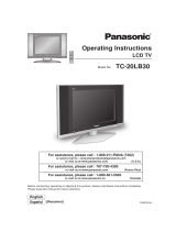 Panasonic TC20LB30 Instrucciones de operación