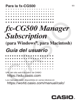 Casio fx-CG500 Manager Subscription El manual del propietario