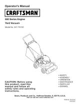 Craftsman Yard Vacuum 247.77012 Manual de usuario