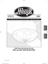Hunter Fan Ventilation Hood 82006 Manual de usuario