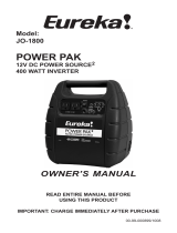Eureka Power Pak JO-1800 Manual de usuario