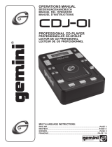 Gemini CD Player CDJ-01 Manual de usuario