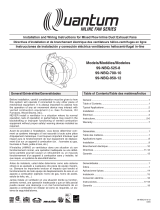 Quantum Ventilation Hood 99-NBQ-950-12 Manual de usuario