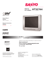 Sanyo TV Receiver HT32744 Manual de usuario