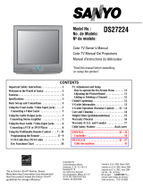 Sanyo DS27224 Manual de usuario