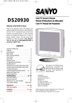 Sanyo CRT Television DS20930 Manual de usuario