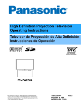 Panasonic PT 47WXD64 Manual de usuario