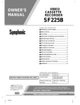 Symphonic VCR SF225B Manual de usuario