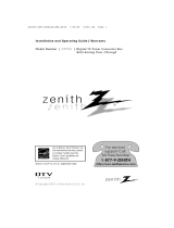 Zenith Zenith DTT901 Manual de usuario