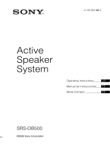 Sony SRSDB500 - SRS 2.1-CH PC Multimedia Speaker Sys Manual de usuario