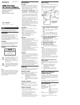 Sony AC-U50AD El manual del propietario
