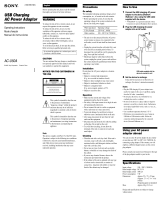 Sony AC-U50A El manual del propietario