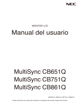 NEC MultiSync® CB861Q (Infrared Touch) El manual del propietario