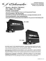 Schumacher PC-1000 1000 Watt Power Converter PC-1500 1500 Watt Power Converter El manual del propietario