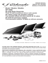 Schumacher SP-5400 54 Watt Solar Panel Kit El manual del propietario