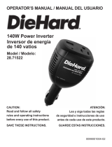 Schumacher DieHard 71522 140W Power Inverter El manual del propietario