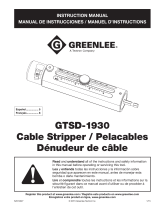 Greenlee GTSD 1930 Saber Cable Stripper Manual de usuario