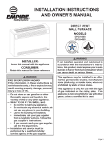 Empire Heating Systems Direct-Vent Wall Furnace (DV25/35) El manual del propietario