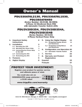 Tripp Lite 3-Phase 1U Monitored Rack PDU and 3-Phase Vertical Power Strip El manual del propietario