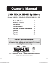 Tripp Lite UHD 4Kx2K HDMI Splitters El manual del propietario