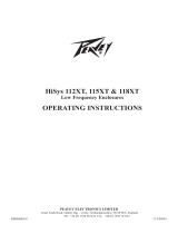 Peavey HiSys 112XT, 115XT & 118XT Low Frequency Enclosure El manual del propietario
