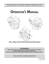 Troy-Bilt 179cc Manual de usuario