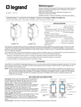 Legrand EOSW-101/102 Wall Switch Receivers Guía de instalación