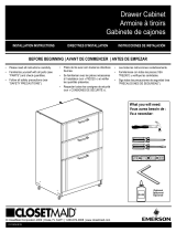 ClosetMaid 3 Drawer Base Cabinet Guía de instalación