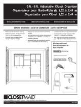 ClosetMaid 5 Ft.- 8 Ft. Shelftrack Organizer Guía de instalación